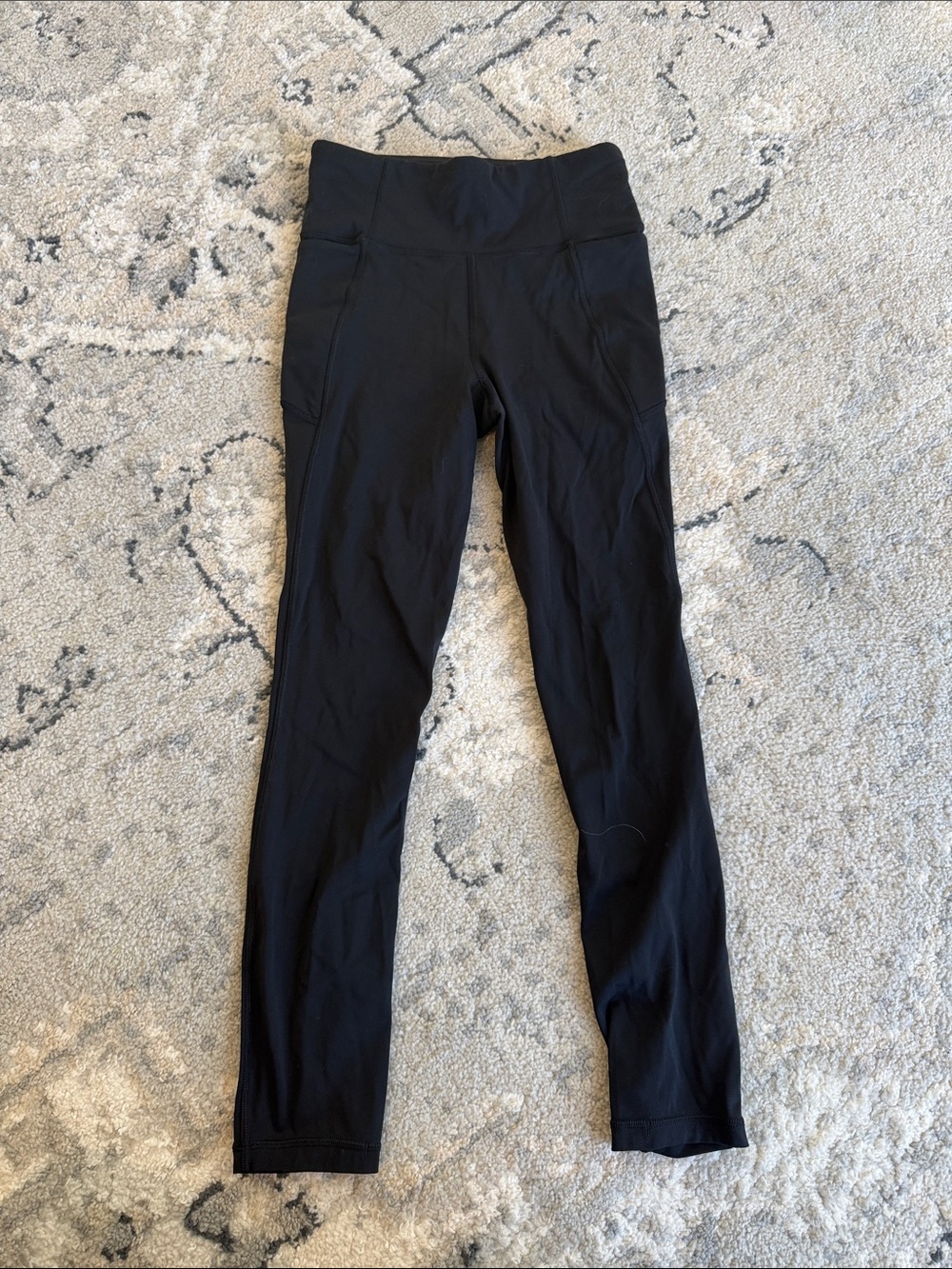 lululemon athletica Black Reflective Logo Leggings